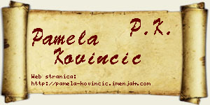 Pamela Kovinčić vizit kartica